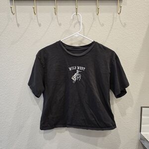 Wild West Black Crop Top